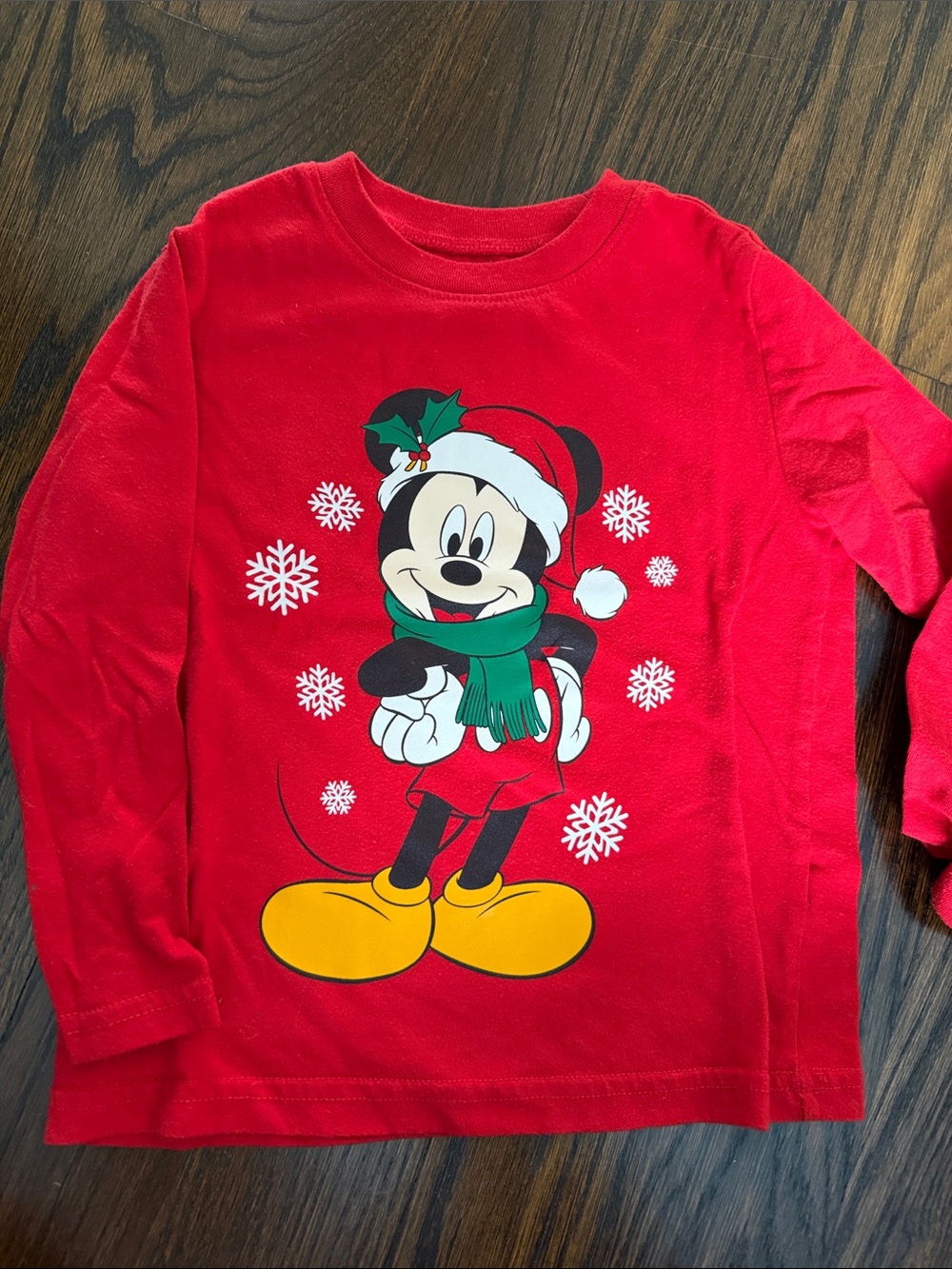 Jumping beans 3t Red Mickey Mouse Holiday Long-Sleeve Top